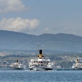 Les bateaux Belle-Epoque de la CGN paraderont au large de Morges (archives).